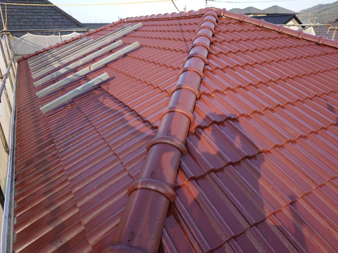 徳島市で外壁塗装工事(屋根塗装)